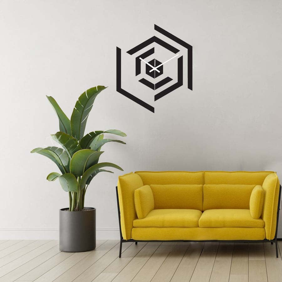 Hexagon Lines 3d Wall Clock