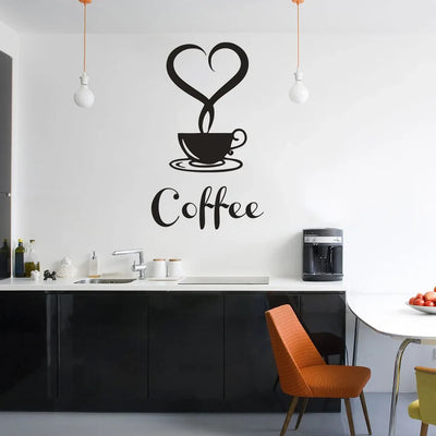 Coffee Cup With Heart Wall Art