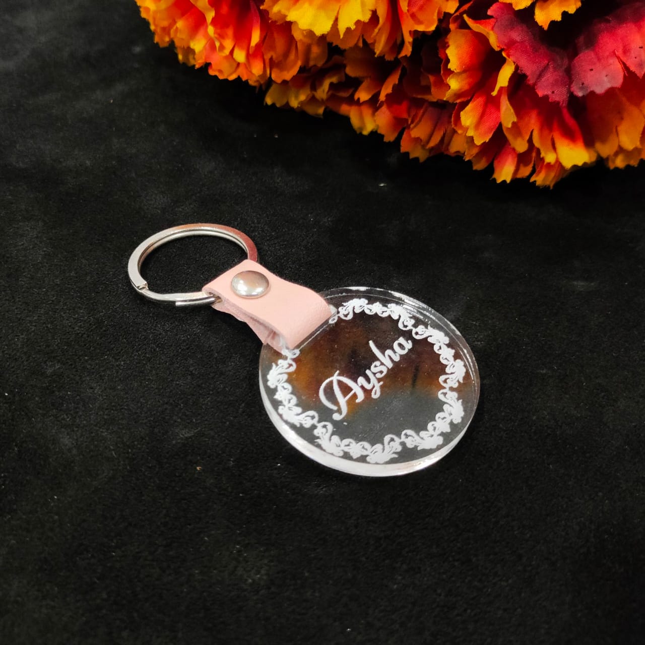 Floral Circle keychain