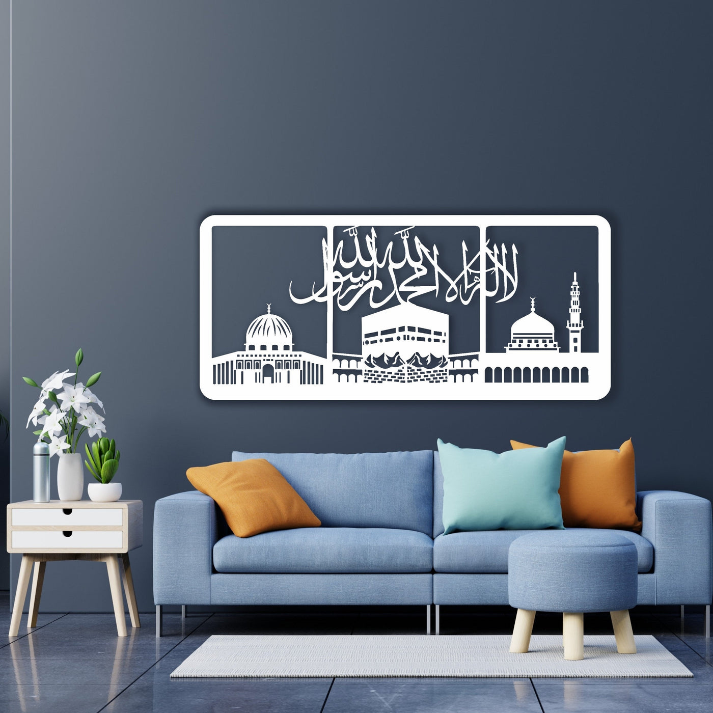 Al Aqsa, Masjid Al Haram, An Nabawi, Word A Tawhid, Kaaba Wall Art