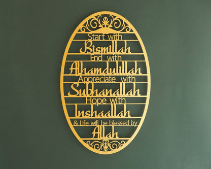 Start With Bismillah - Islamic Wall Art