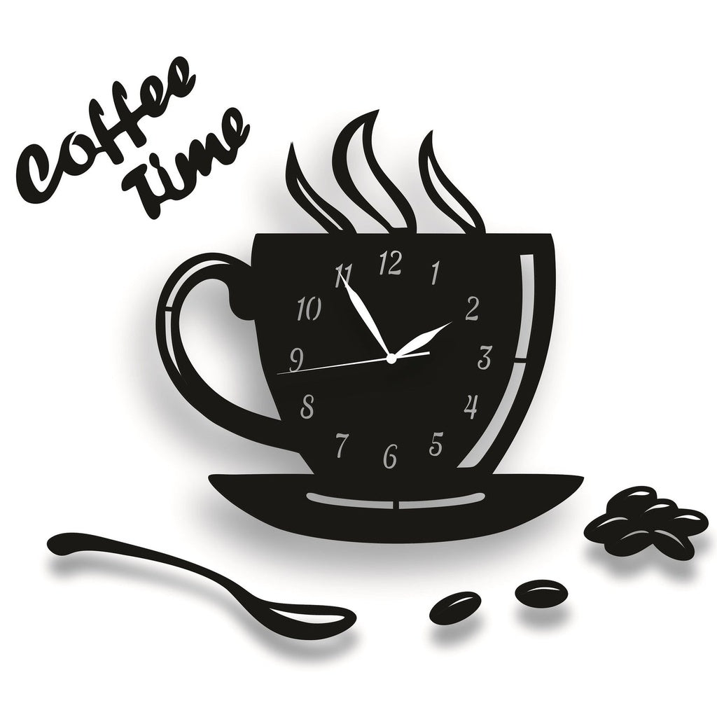 Coffee Time Acrylic Wall Clock