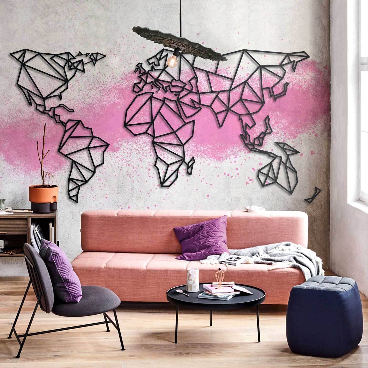 Geometric World Map XXL